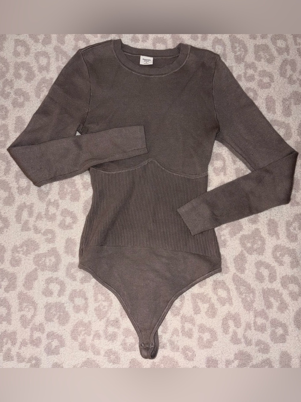Abercrombie dark gray Bodysuit Sweater M